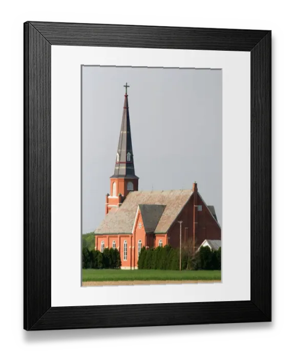 Framed Print : Sacred Heart Catholic church in New Bavaria, Ohio. sacred heart catholic church