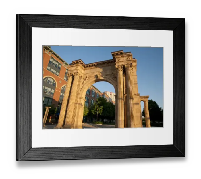 Framed Print : USA, Ohio, Columbus, Arena District: the Union Station Arch Framed Print : USA, Ohio, Columbus, Arena District: the Union Station Arch