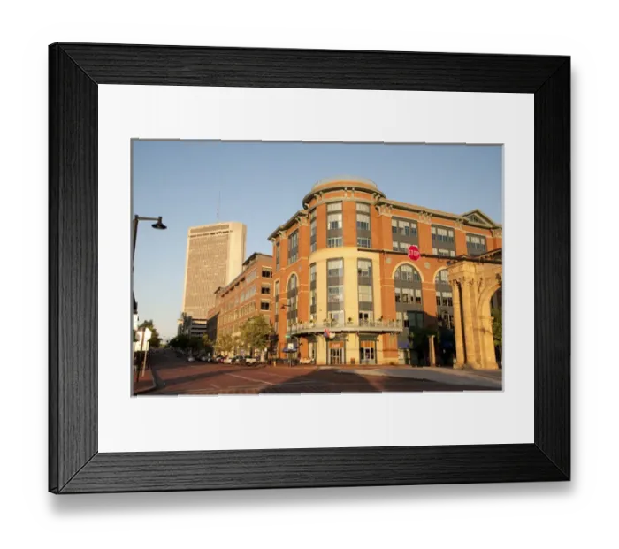 Framed Print : USA, Ohio, Columbus, Arena District with Union Station Arch Framed Print : USA, Ohio, Columbus, Arena District with Union Station Arch