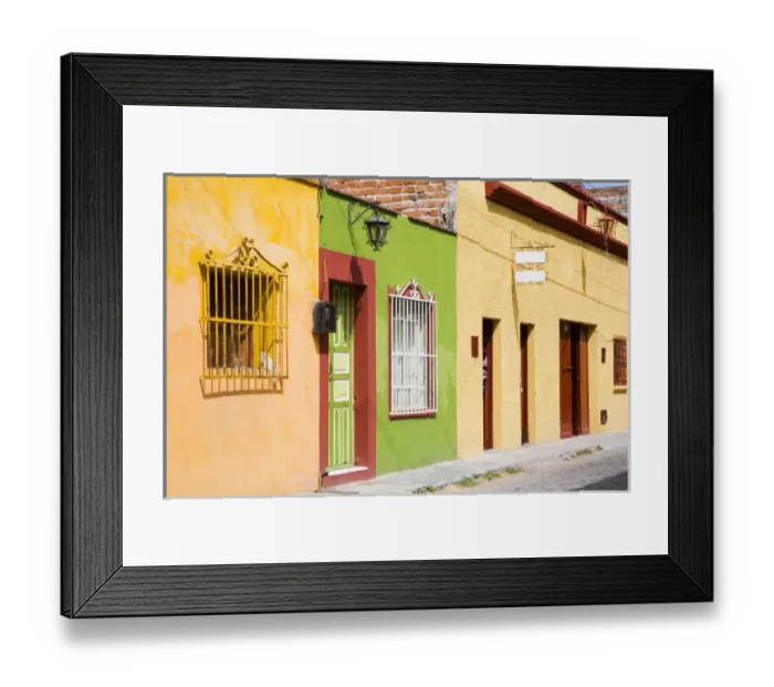 Framed Print : North America, Mexico, Guanajuato state, San Miguel de Allende. Colorful houses