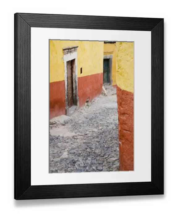 Framed Print : North America, Mexico, Guanajuato state, San Miguel. An old side street leading Framed Print : North America, Mexico, Guanajuato state, San Miguel. An old side street leading