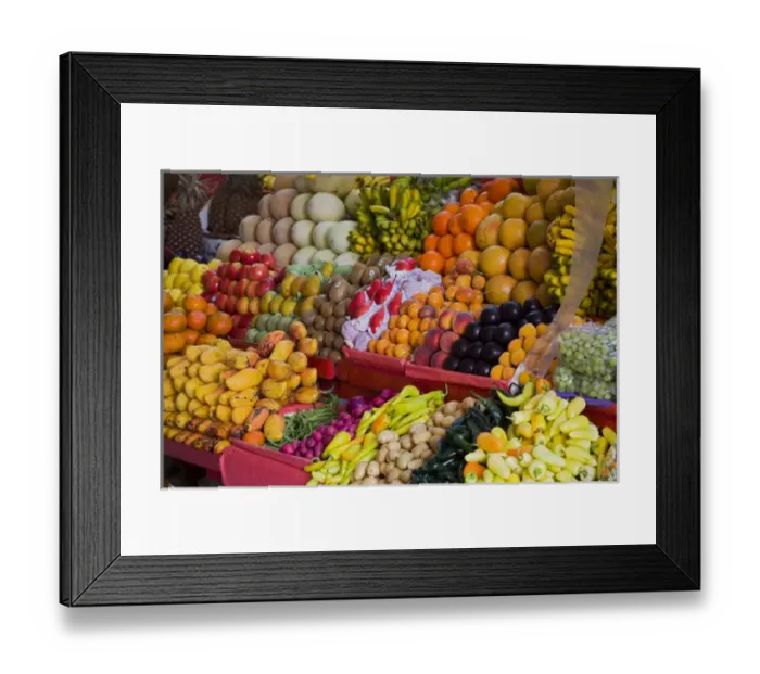 Framed Print : North America, Mexico, Guanajuato state, San Miguel de Allende. The local city market