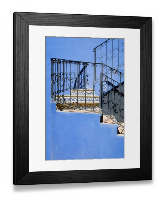 Framed Print : North America, Mexico, Guanajuato state, San Miguel de Allende. Stairway and iron Framed Print : North America, Mexico, Guanajuato state, San Miguel de Allende. Stairway and iron