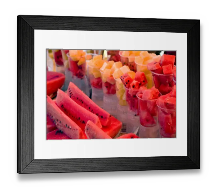 Framed Print : North America, Mexico, Guanajuato state, San Miguel de Allende. A display of fruit