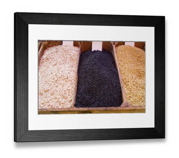 Framed Print : North America, Mexico, Guanajuato state, San Miguel de Allende. A display of seeds
