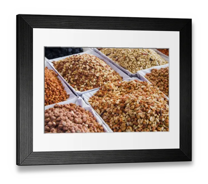 Framed Print : North America, Mexico, Guanajuato state, San Miguel de Allende. Nuts on display