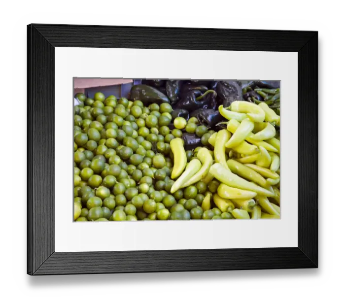 Framed Print : North America, Mexico, Guanajuato state, San Miguel de Allende. Limes and chilies