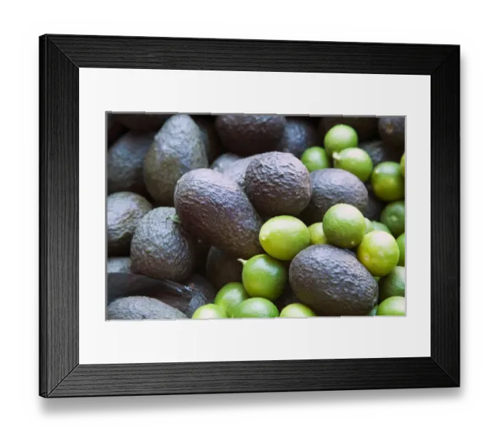 Framed Print : North America, Mexico, Guanajuato state, San Miguel de Allende. Limes and avocados
