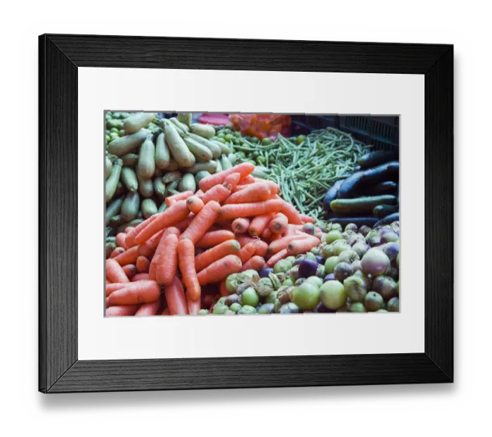 Framed Print : North America, Mexico, Guanajuato state, San Miguel de Allende. Vegetables on display