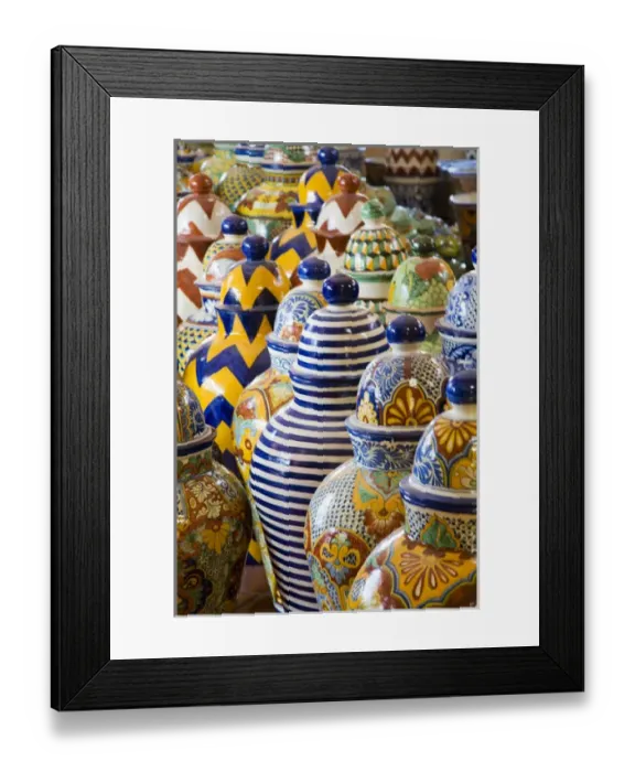 Framed Print : North America, Mexico, Guanajuato state. Pots for sale inside a ceramic shop Framed Print : North America, Mexico, Guanajuato state. Pots for sale inside a ceramic shop