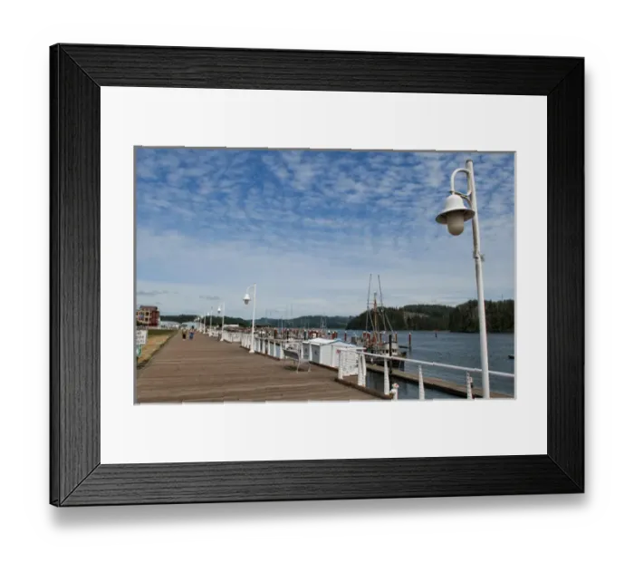 Framed Print : Port of Siuslaw in Florence Oregon on the coast with ships in pier Framed Print : Port of Siuslaw in Florence Oregon on the coast with ships in pier