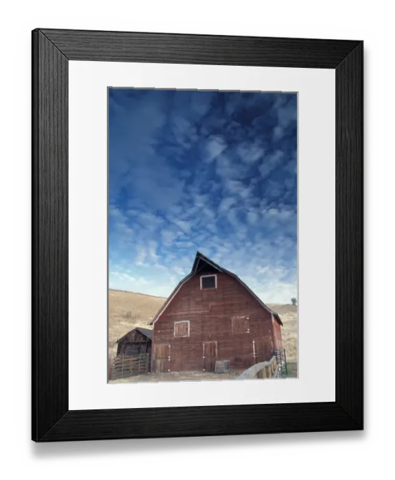 Framed Print : NA, USA, NE Oregon, Wallowa County, red barn Framed Print : NA, USA, NE Oregon, Wallowa County, red barn