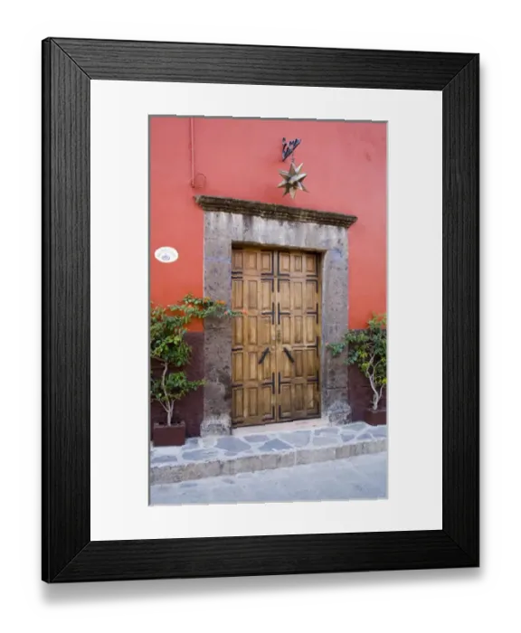 Framed Print : North America, Mexico, Guanajuato state, San Miguel. A door in the town of San Miguel Framed Print : North America, Mexico, Guanajuato state, San Miguel. A door in the town of San Miguel