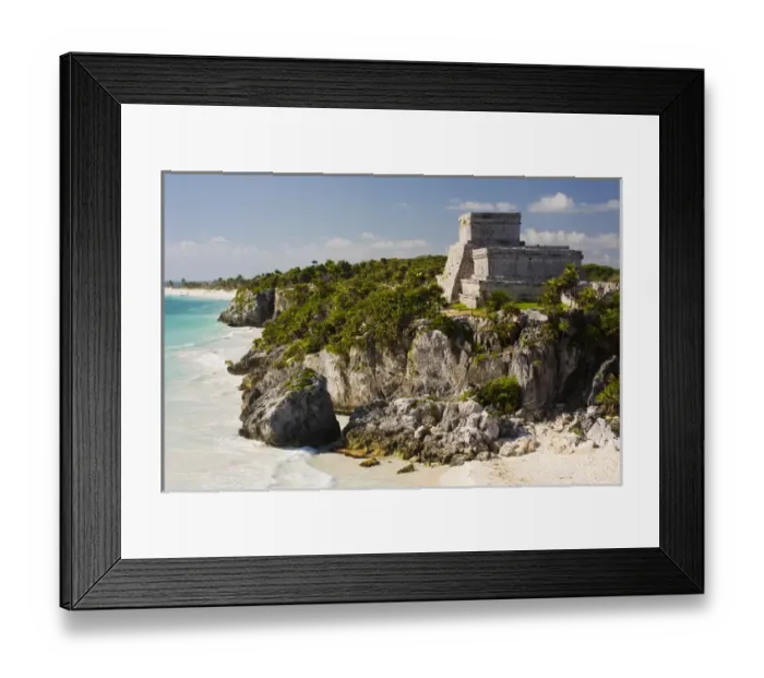 Framed Print : North America, Mexico, Quintana Roo, Tulum. Main temple at Tulum ruins against the Caribbean Sea Framed Print : North America, Mexico, Quintana Roo, Tulum. Main temple at Tulum ruins against the Caribbean Sea