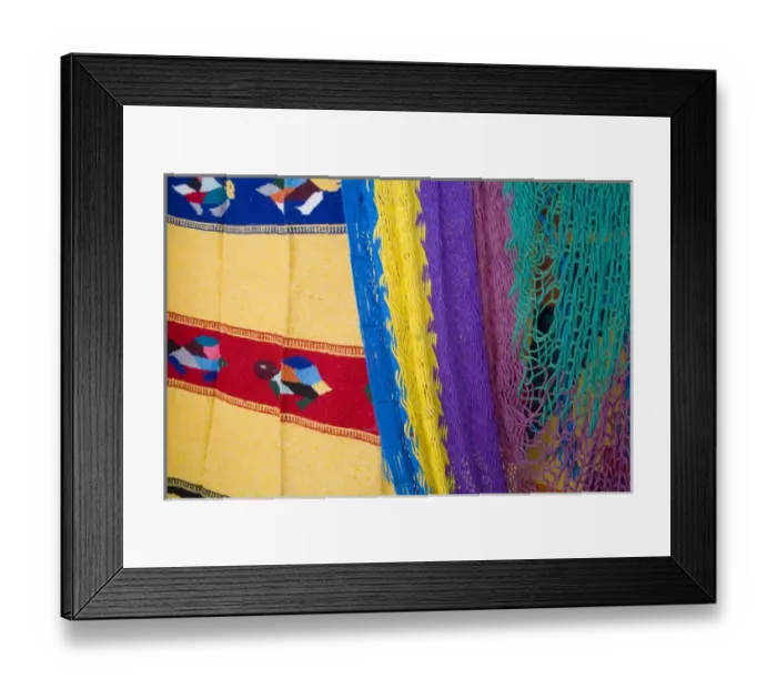 Framed Print : North America, Mexico, Quintana Roo, Tulum. A colorful display of a hammock Framed Print : North America, Mexico, Quintana Roo, Tulum. A colorful display of a hammock