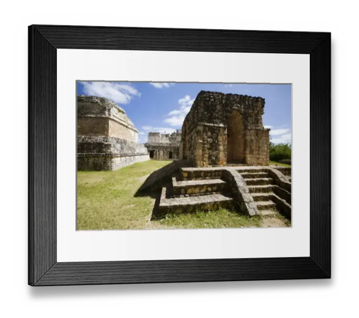 Framed Print : North America, Mexico, Yucatan. Ek Balam is a pre-Columbian archaeological site in Yucatan