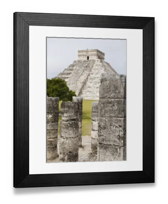 Framed Print : North America, Mexico, Yucatan. Chichen Itza is a large pre-Columbian archaeological