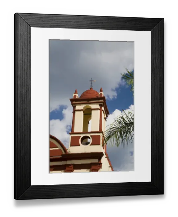 Framed Print : North America, Mexico, Yucatan. Church on the main roadway leading from Merida to Framed Print : North America, Mexico, Yucatan. Church on the main roadway leading from Merida to