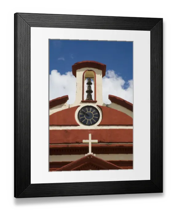 Framed Print : North America, Mexico, Yucatan. Church on the main roadway leading from Merida to