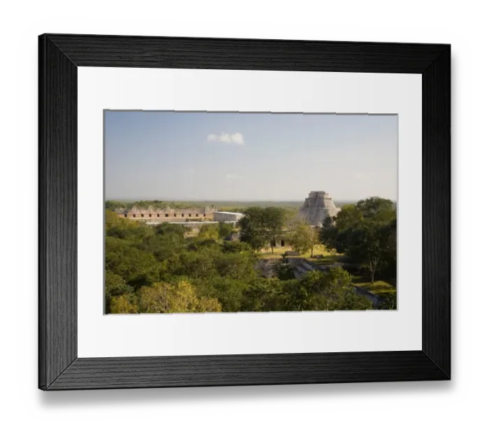 Framed Print : North America, Mexico, Yucatan, Uxmal. Uxmal, a large pre-Columbian ruined city