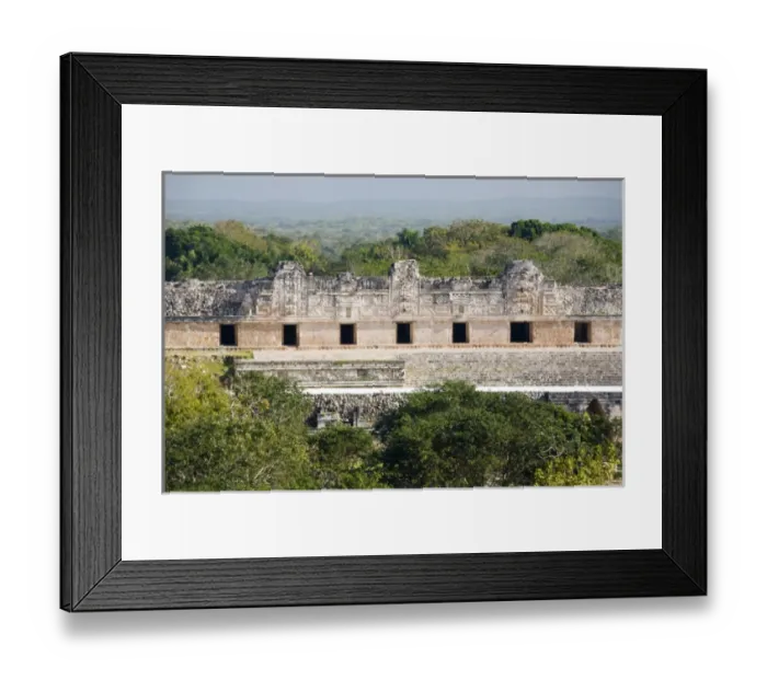 Framed Print : North America, Mexico, Yucatan, Uxmal. Uxmal, a large pre-Columbian ruined city