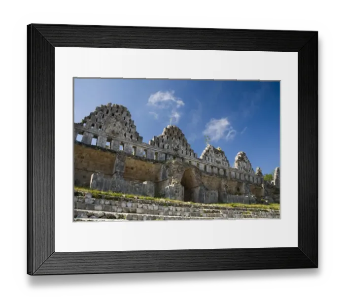 Framed Print : North America, Mexico, Yucatan, Uxmal. Uxmal, a large pre-Columbian ruined city