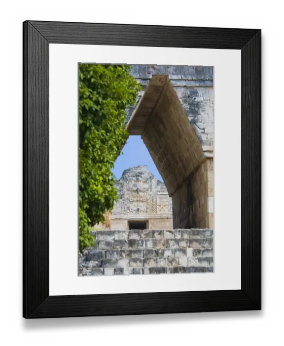 Framed Print : North America, Mexico, Yucatan, Uxmal. Uxmal, a large pre-Columbian ruined city