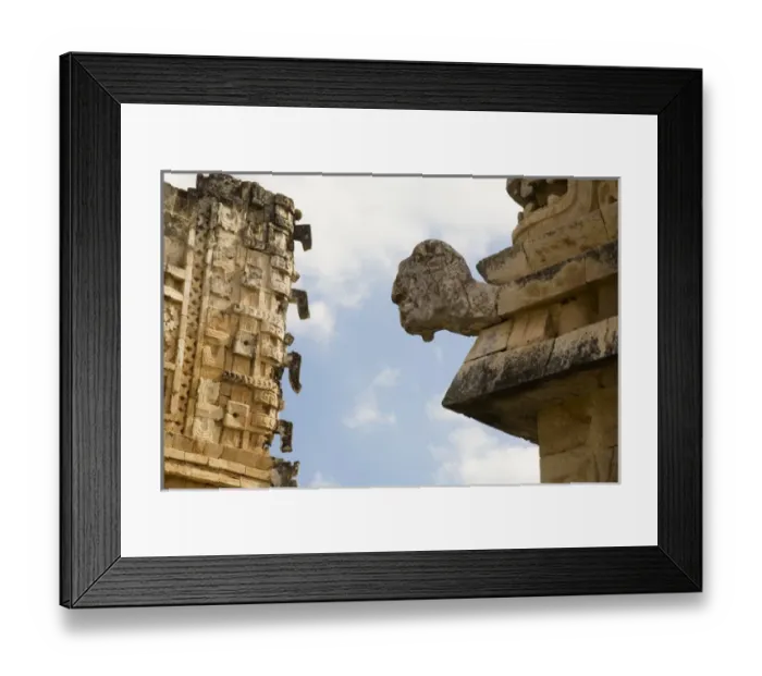 Framed Print : North America, Mexico, Yucatan, Uxmal. Uxmal, a large pre-Columbian ruined city