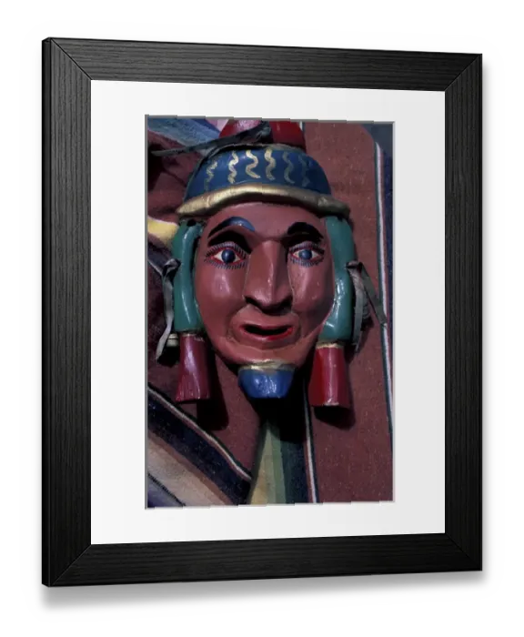 Framed Print : NA, Mexico, Taxco. Painted wooden mask Framed Print : NA, Mexico, Taxco. Painted wooden mask