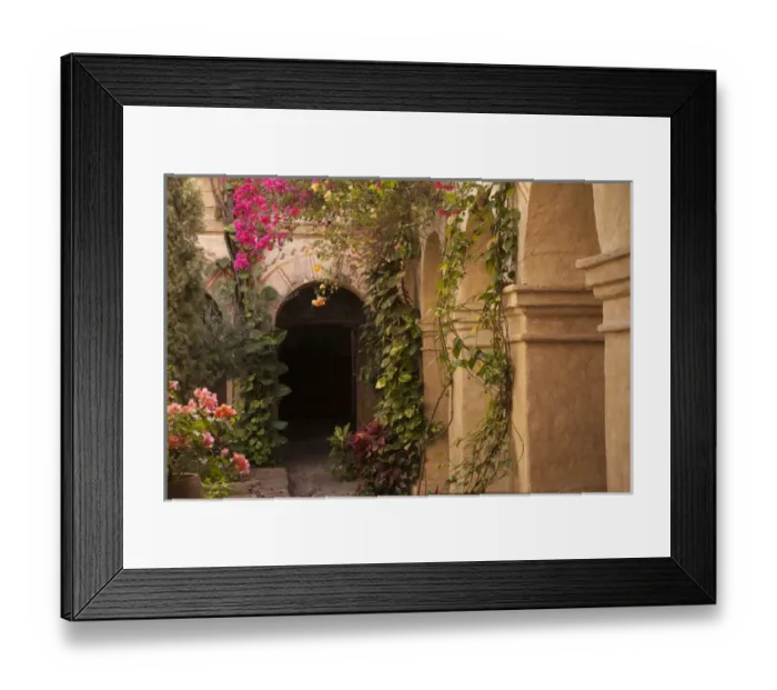Framed Print : North America, Mexico, Oaxaca Province, Oaxaca, courtyard of arches and bouganvilla Framed Print : North America, Mexico, Oaxaca Province, Oaxaca, courtyard of arches and bouganvilla