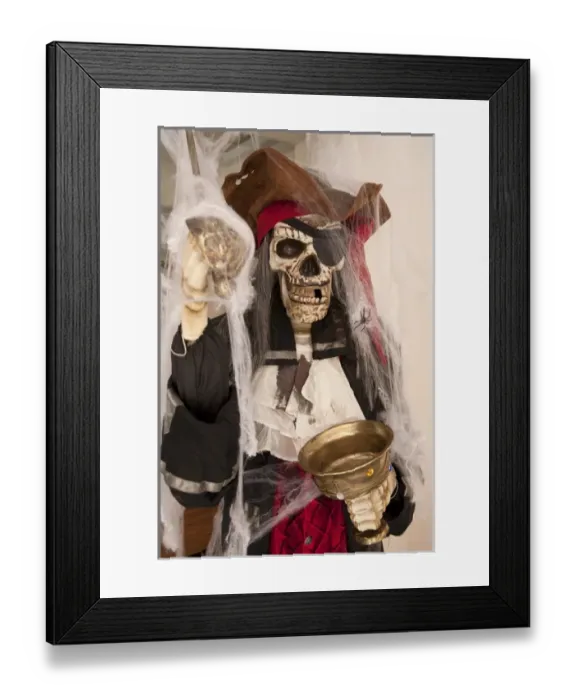 Framed Print : North America, Mexico, Oaxaca Province, Oaxaca, pirate skeleton, Day of the Dead