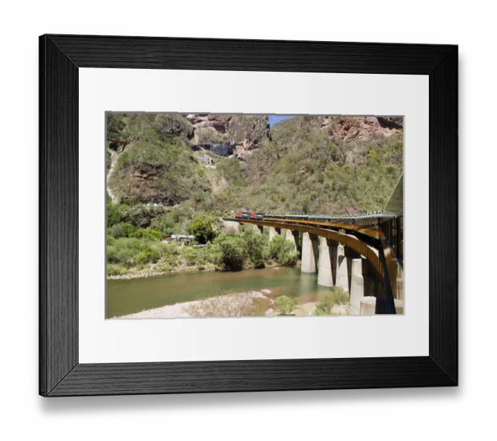 Framed Print : Chihuahua-Pacifico Railway, Chepe, Mexico, Copper Canyon, El Fuerte