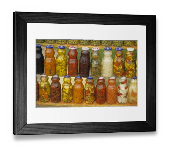 Framed Print : North America, Mexico, Baja. Marinated chilis, olives and vegetables Framed Print : North America, Mexico, Baja. Marinated chilis, olives and vegetables