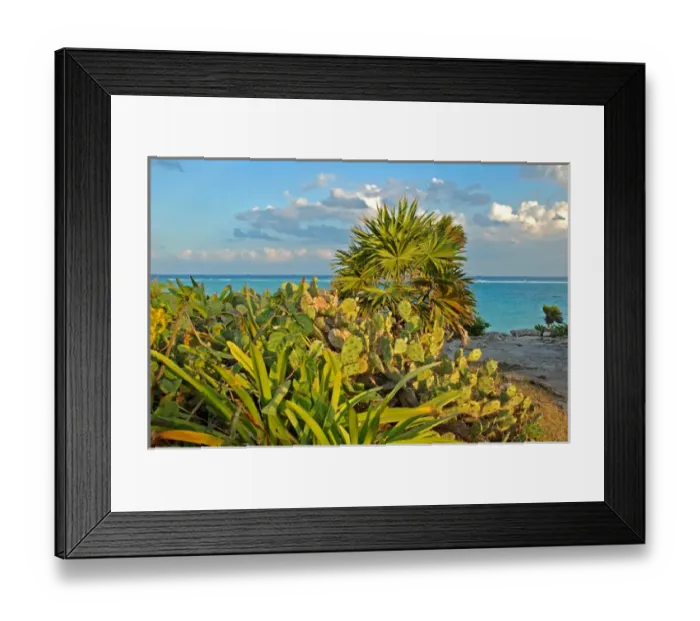 Framed Print : 06. Mexico, Tulum, View of Caribbean Sea from cliffs Framed Print : 06. Mexico, Tulum, View of Caribbean Sea from cliffs