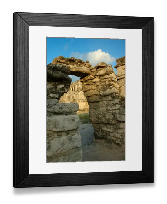 Framed Print : 06. Mexico, Tulum, Stone archway at ruins Framed Print : 06. Mexico, Tulum, Stone archway at ruins