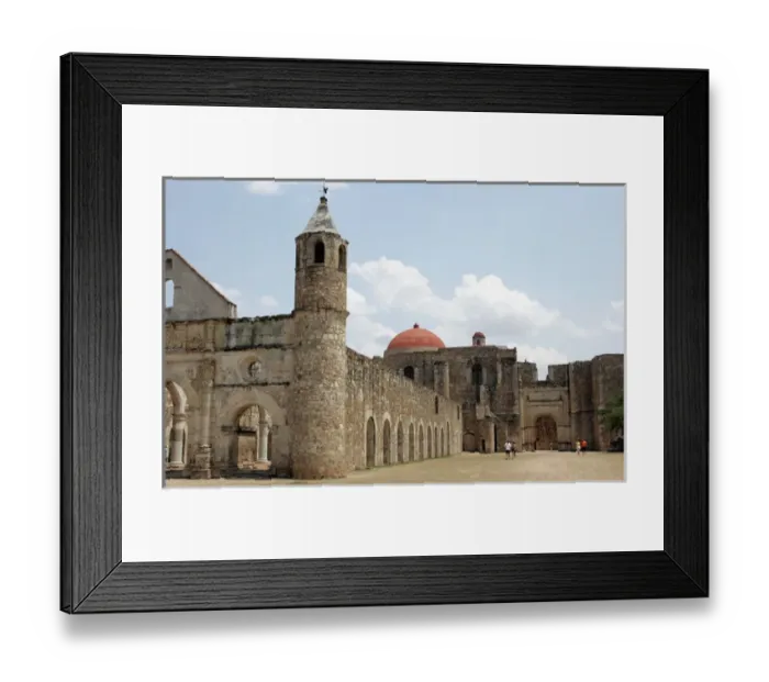 Framed Print : Historic church of Cuilapan de Guerrero, near Oaxaca, Mexico