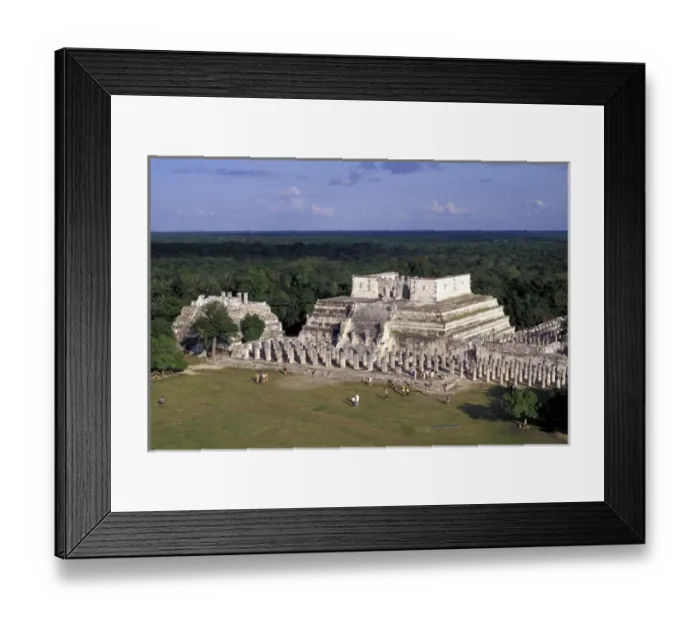 Framed Print : Mexico, Yucatan. Temple of Columns; Chichen Itza ruins, Maya Civilization, 7th-13th Framed Print : Mexico, Yucatan. Temple of Columns; Chichen Itza ruins, Maya Civilization, 7th-13th
