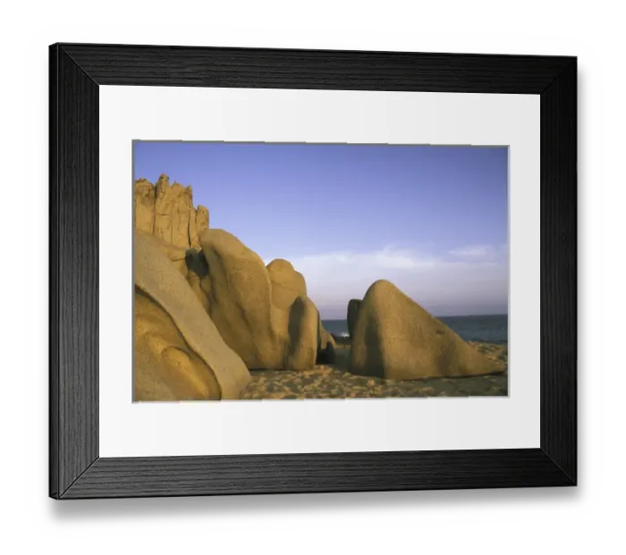 Framed Print : North America, Mexico, Cabo San Lucas. Beautiful boulders of Playa Solmar