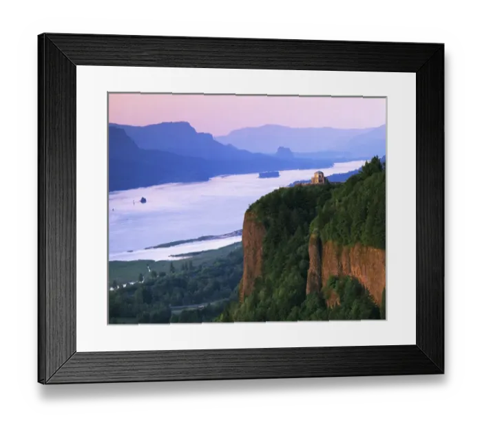 Framed Print : USA, Oregon, Crown Point State Park, Columbia River below