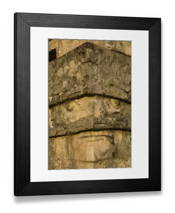 Framed Print : Mexico, Quintana Roo, near Cancun, Yucatan Peninsula, sculpture detail on Temple of the Frescoes Framed Print : Mexico, Quintana Roo, near Cancun, Yucatan Peninsula, sculpture detail on Temple of the Frescoes