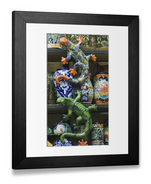Framed Print : Mexico, Guanajuato, San Miguel de Allende, Souvenir Pottery Framed Print : Mexico, Guanajuato, San Miguel de Allende, Souvenir Pottery