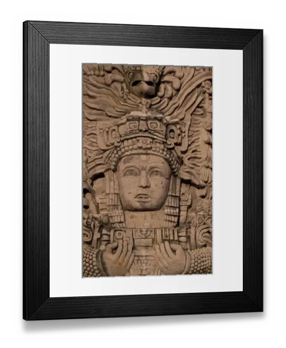 Framed Print : 06. Mexico, Puerto Vallarta. Hotel Mayan Palace. Myan sculpture / detail Framed Print : 06. Mexico, Puerto Vallarta. Hotel Mayan Palace. Myan sculpture / detail