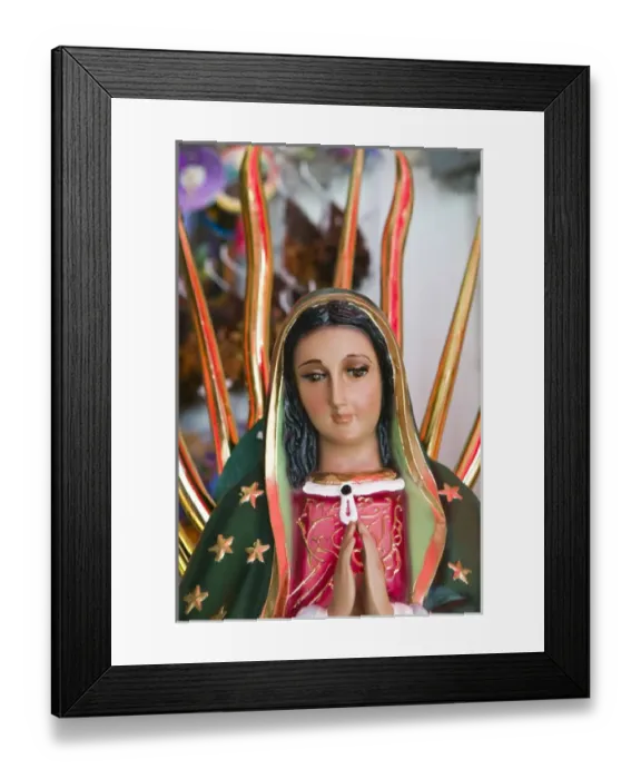 Framed Print : Mexico, Guerrero, Petatlan. Virgin of Guadalupe Art at the Santuario Nacional del