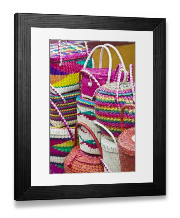 Framed Print : Mexico, Guerrero, Zihuatanejo. Mexican Baskets Framed Print : Mexico, Guerrero, Zihuatanejo. Mexican Baskets