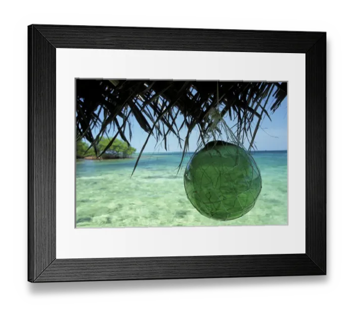 Framed Print : Central America, Panama Coastal Panama, glass float Framed Print : Central America, Panama Coastal Panama, glass float