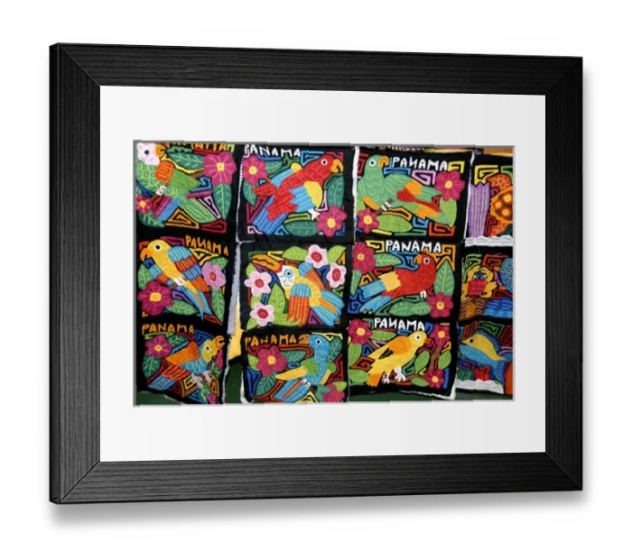 Framed Print : Central America, Panama, Cristobal. Kuna Indian traditional molas Framed Print : Central America, Panama, Cristobal. Kuna Indian traditional molas