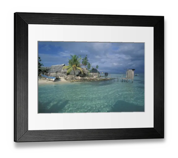 Framed Print : Central America, Panama, San Blas Islands Houses of a Kuna village Framed Print : Central America, Panama, San Blas Islands Houses of a Kuna village