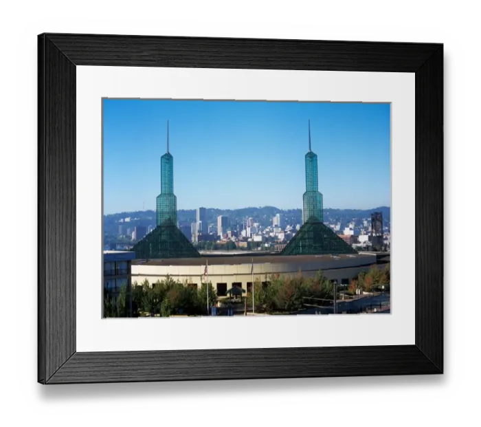 Framed Print : USA, Oregon, Portland, Convention Center glass towers Framed Print : USA, Oregon, Portland, Convention Center glass towers