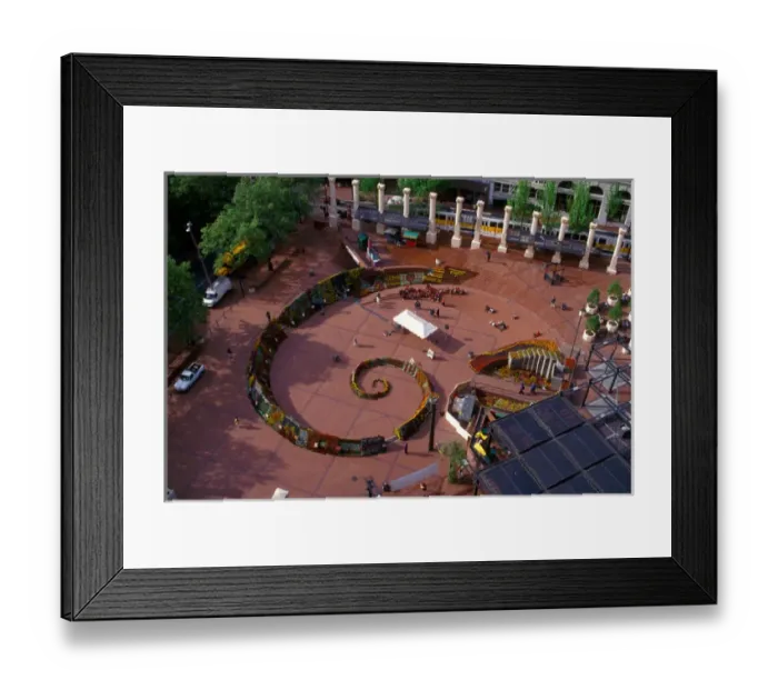 Framed Print : USA, Oregon, Portland, Festival of Flowers in Pioneer Courthouse Square, during Portland s