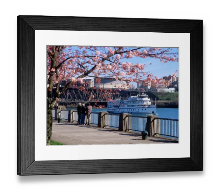 Framed Print : USA, Oregon, Portland, Boat on the Willamette River Framed Print : USA, Oregon, Portland, Boat on the Willamette River
